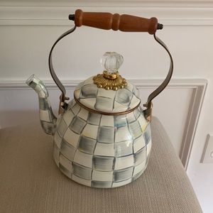 Mackenzie-Childs Sterling Check Tea Kettle 2 qt